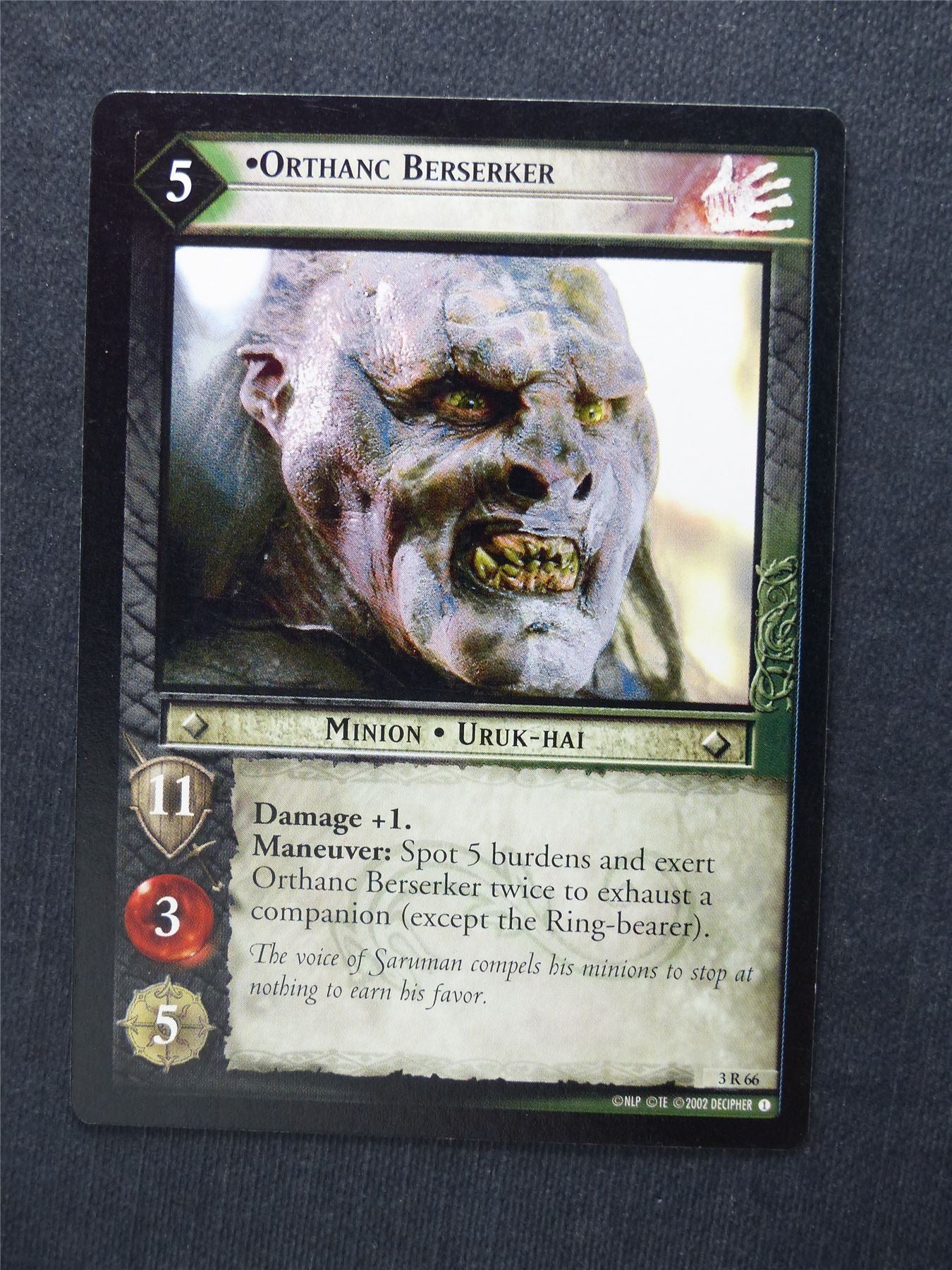 Orthanc Berserker 3 R 66 - LotR Cards #3A