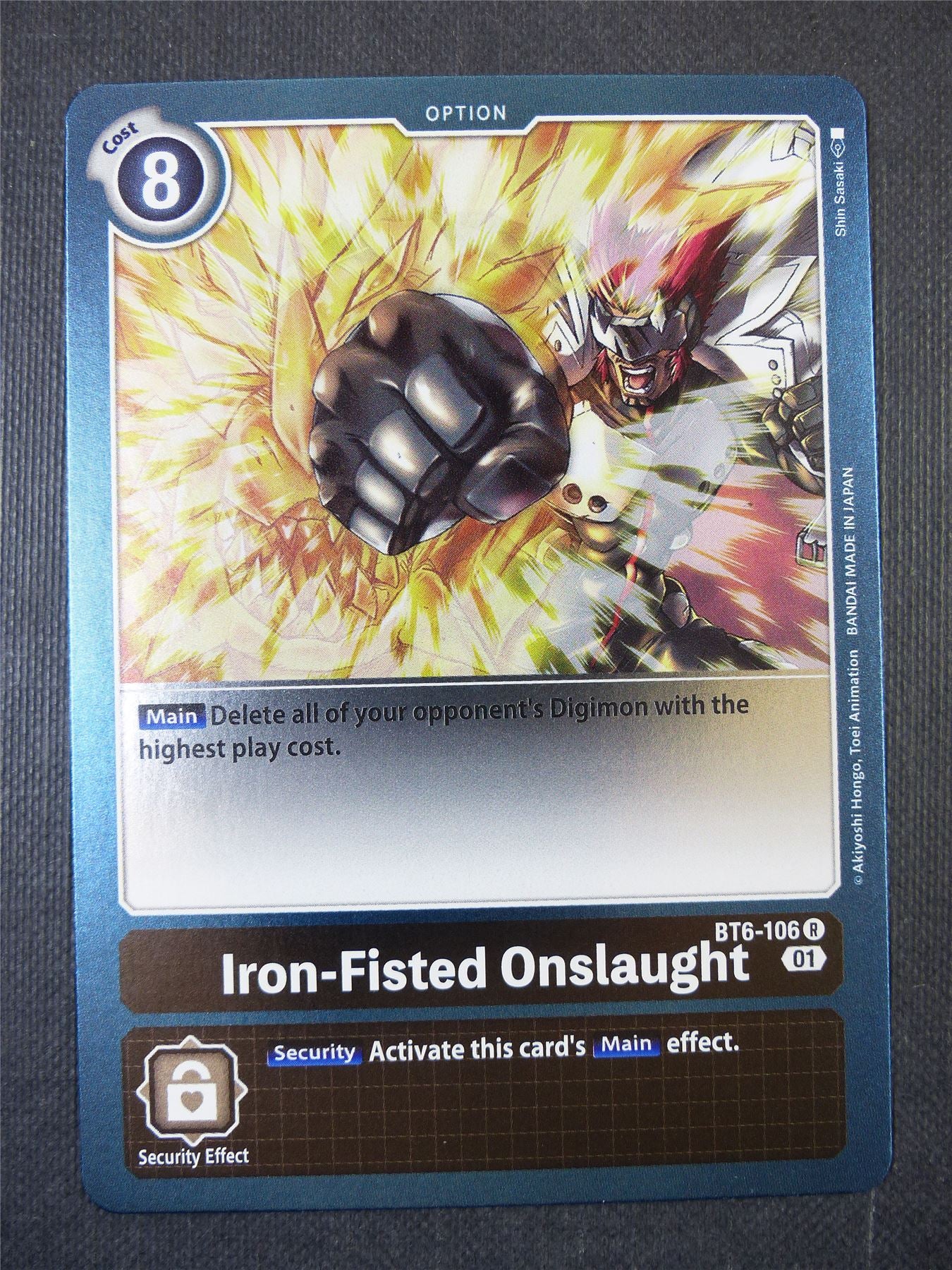 Iron-Fisted Onslaught BT6-106 R - Digimon Card #1ZO