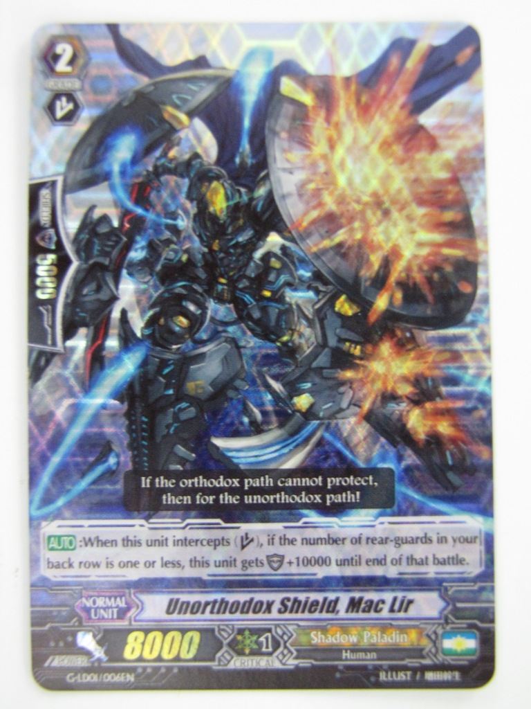 Vanguard Cards: UNORTHODOX SHIELD, MAC LIR G-LD01 # 3J18