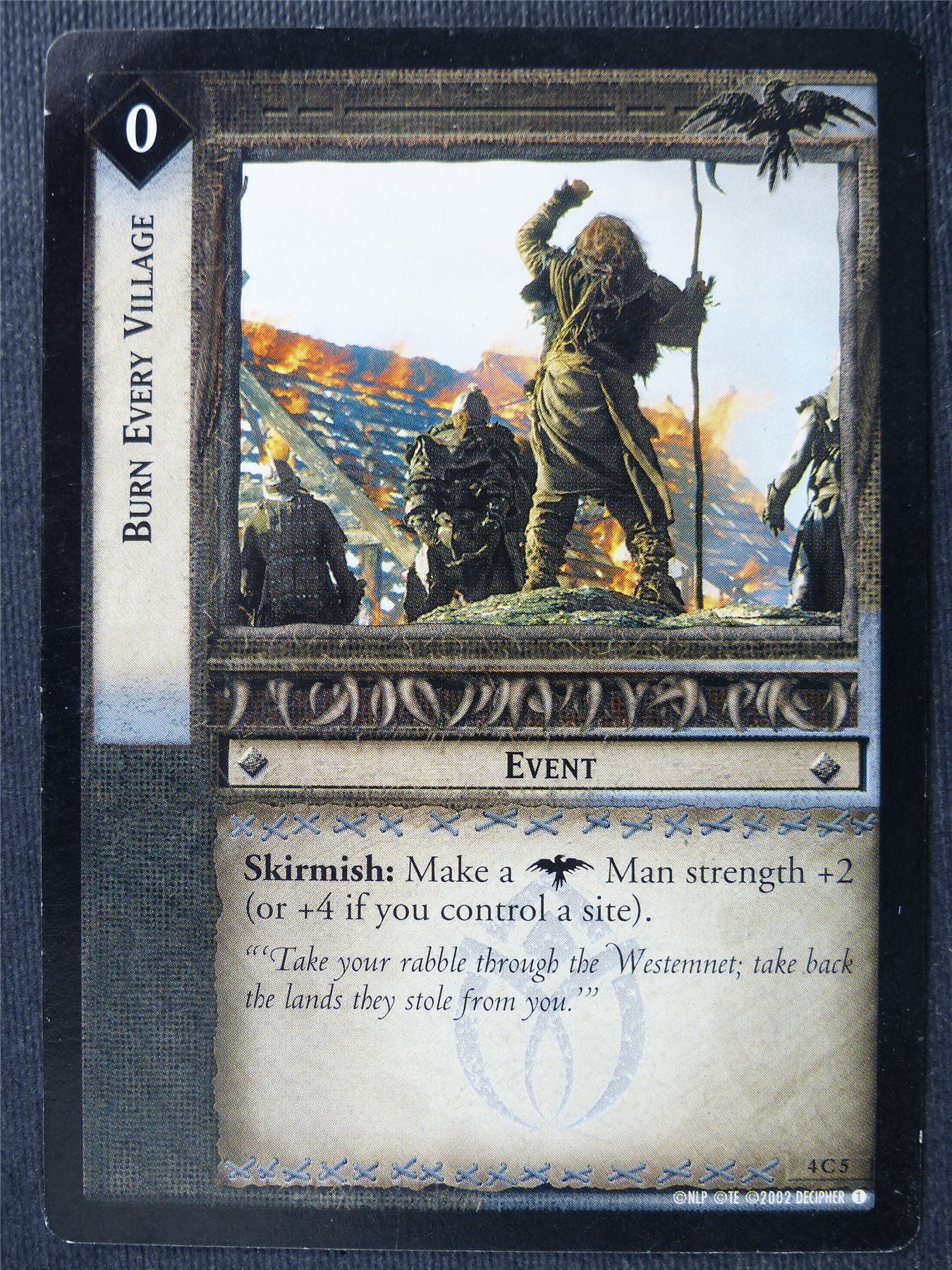 Bury Every Village 4 C 5 - LotR Card #4BG