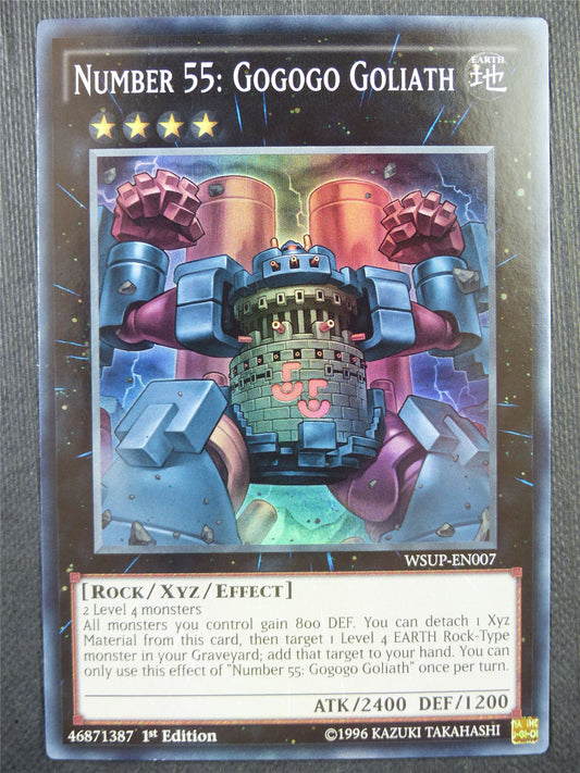 Number 55: Gogogo Goliath WSUP Super Rare - 1st ed Yugioh Card #9CQ