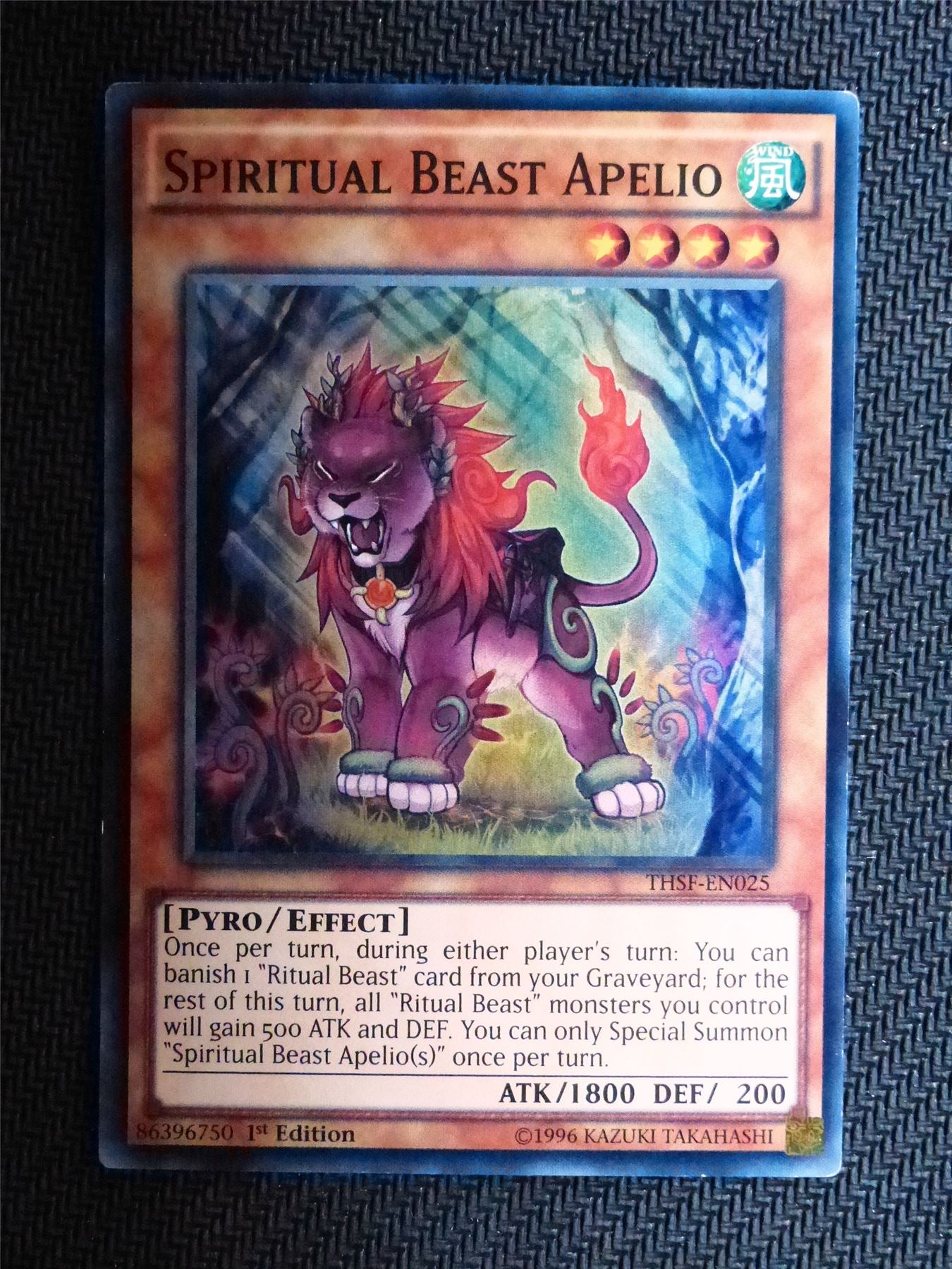 Spiritual Beast Apelio - THSF - Super Rare - Yugioh Card # 1F33