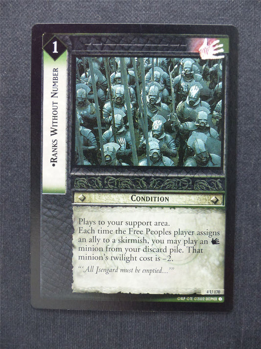 Ranks Without Number 4 U 170 - LotR Cards #7H