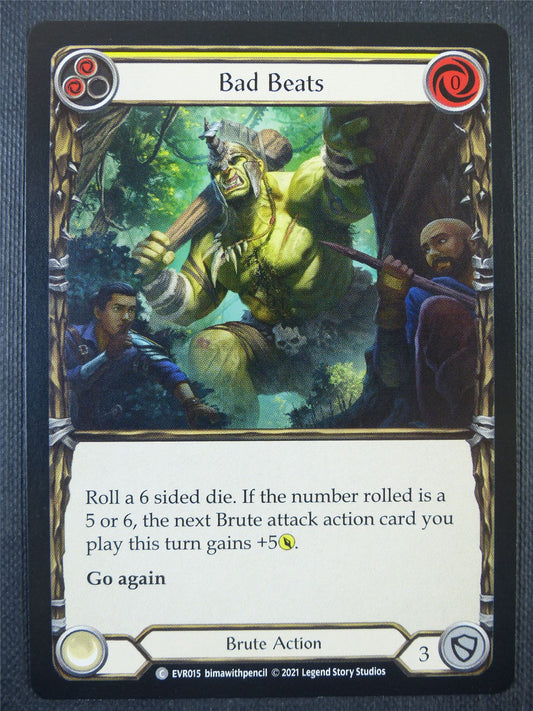 Bad Beats Yellow - 1st ed Everfest - Flesh & Blood Card #6DL