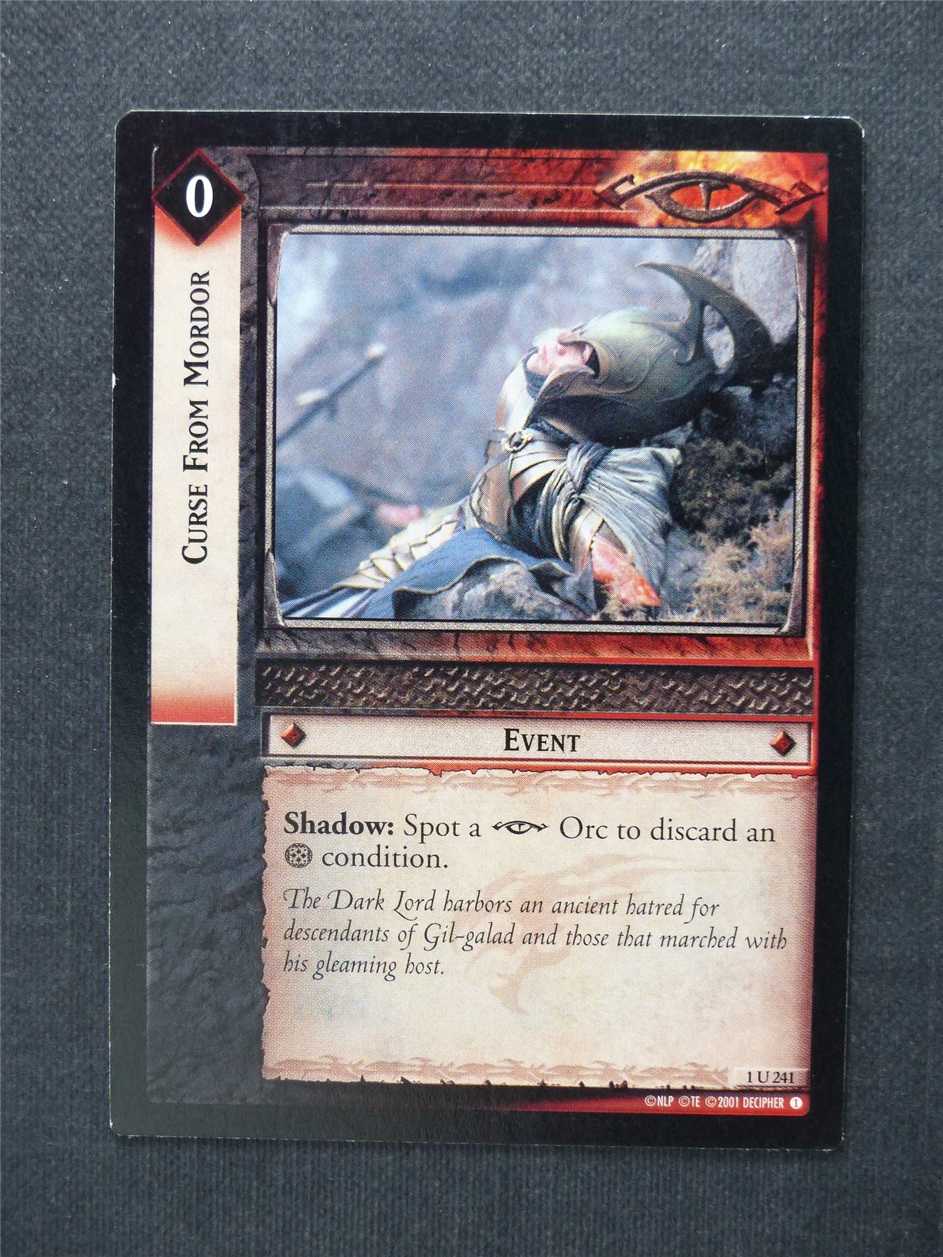 Curse From Mordor 1 U 241 - LotR Cards #8M