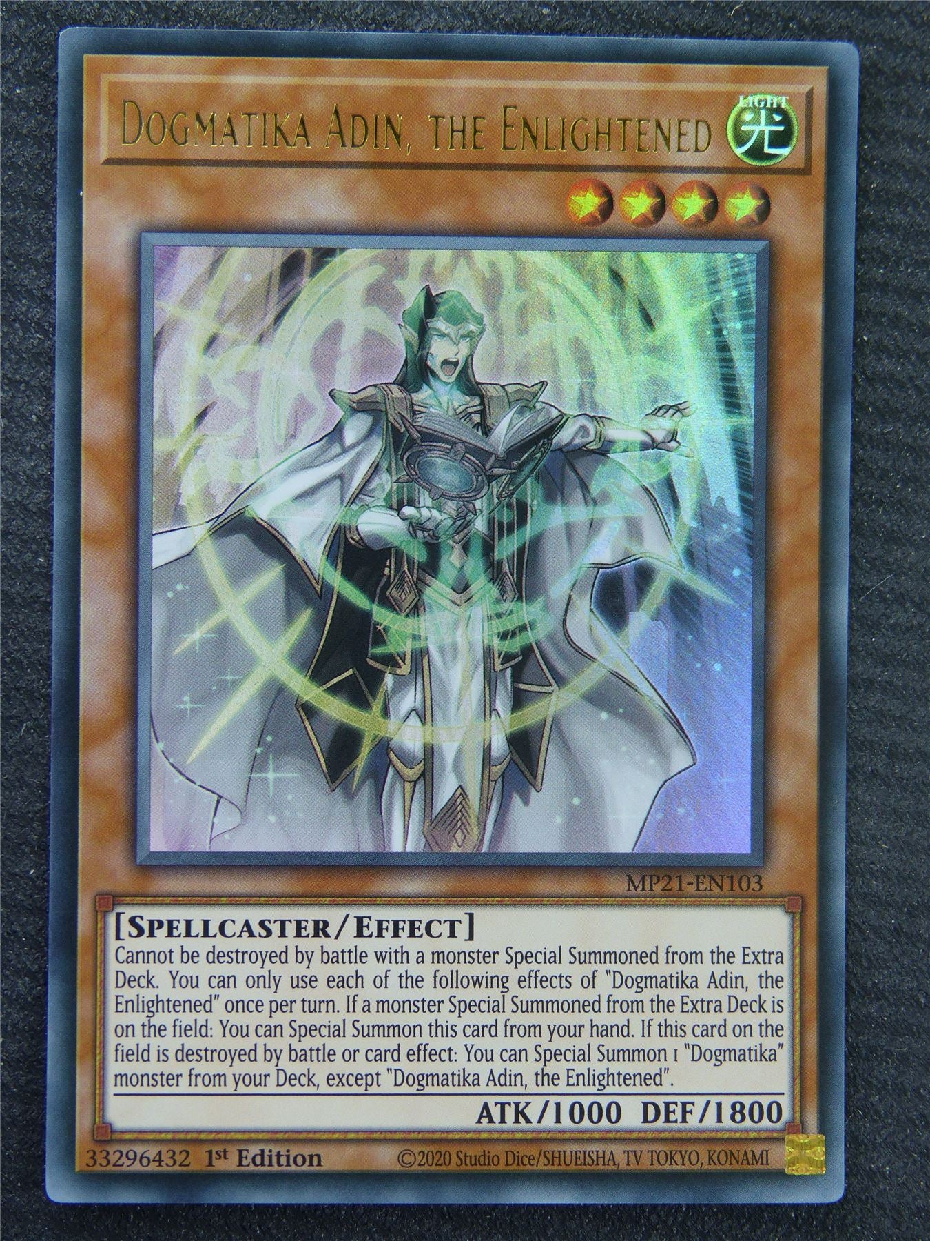 Dogmatika Adin The Enlightened MP21 Ultra Rare - 1st ed - Yugioh Card #8Q7