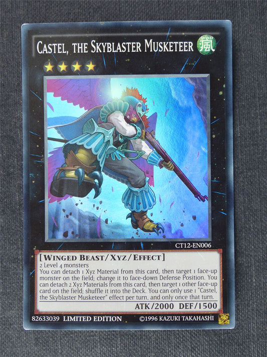 Castel the Skyblaster Musketeer CT12 Super Rare - limited ed - Yugioh Cards #SH