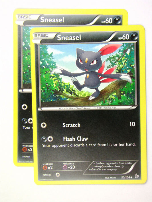 Pokemon CCG XY Flashfire - Sneasel 50/106 x2