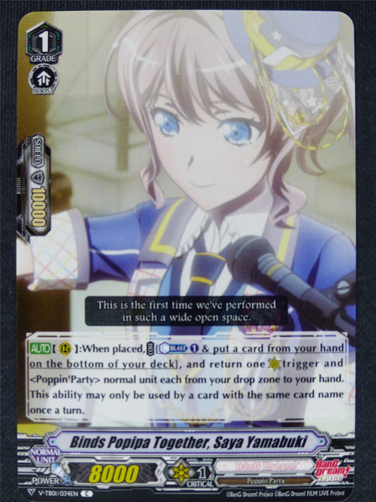 Binds Popipa Together Saya Yamabuki V-TB01 C - Vanguard Cards #G9