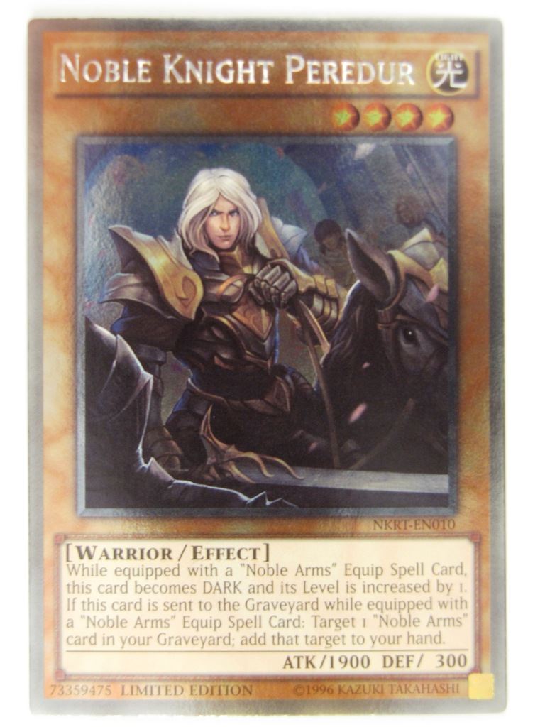 Yugioh Cards: NOBLE KNIGHT PEREDUR NKRT PLATINUM RARE # 21F77