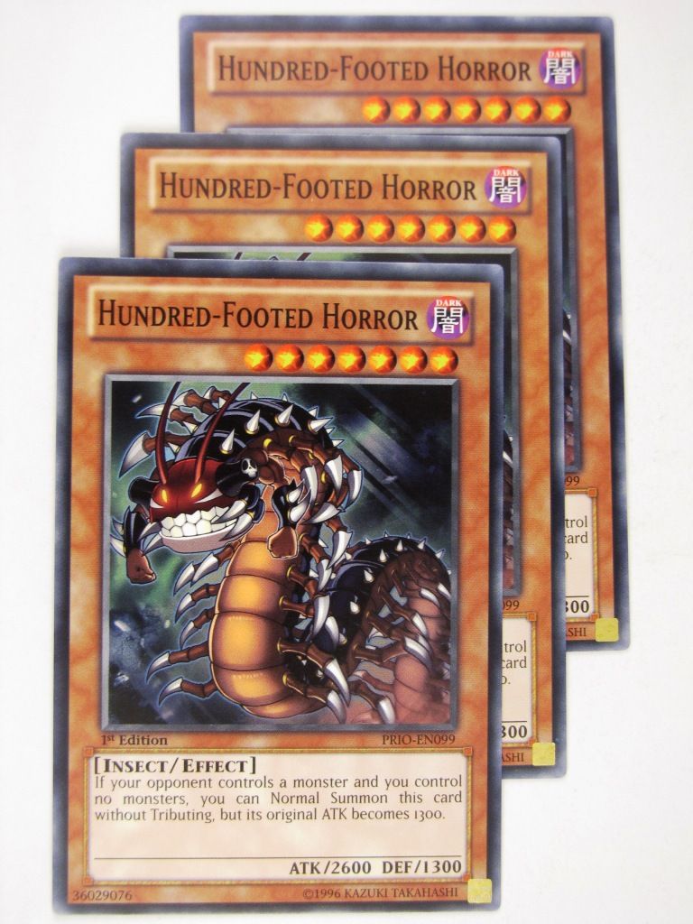 Yugioh Cards: HUNDRED-FOOTED HORROR PRIO x3: Primal Origin