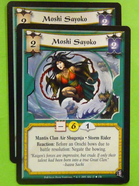 L5R Card Legend of Five Rings: MOSHI SAYOKO 27/156 x2