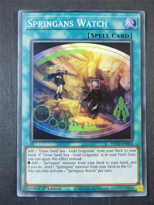 Springans Watch BLVO Super Rare - 1st ed Yugioh Card #9EO