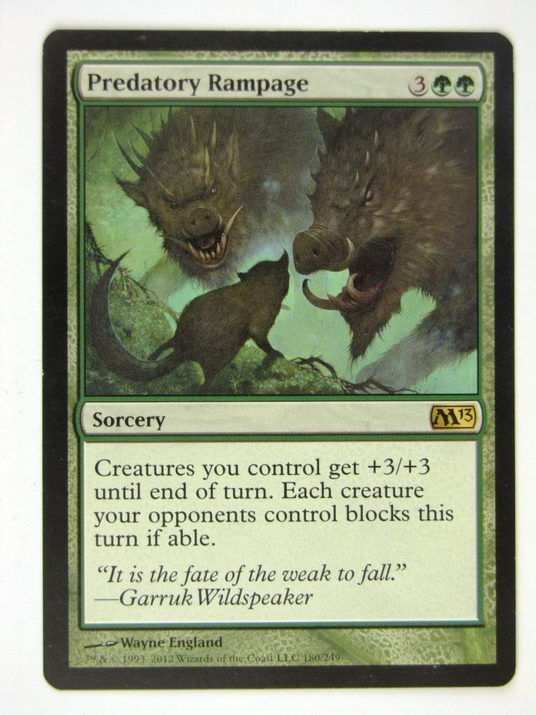 MTG Magic Cards: PREDATORY RAMPAGE played # 17C58