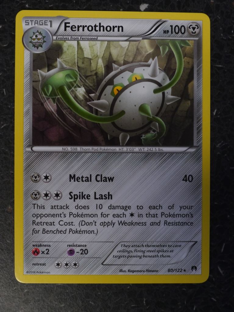 Pokemon Cards: FERROTHORN 80/122 RARE # 9I19