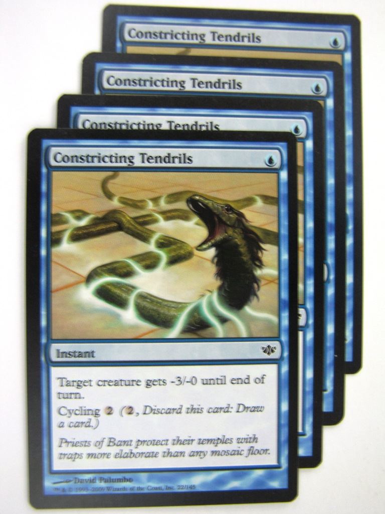 MTG Magic Played Cards: CONSTRICTING TENDRILS x4 # 8A62