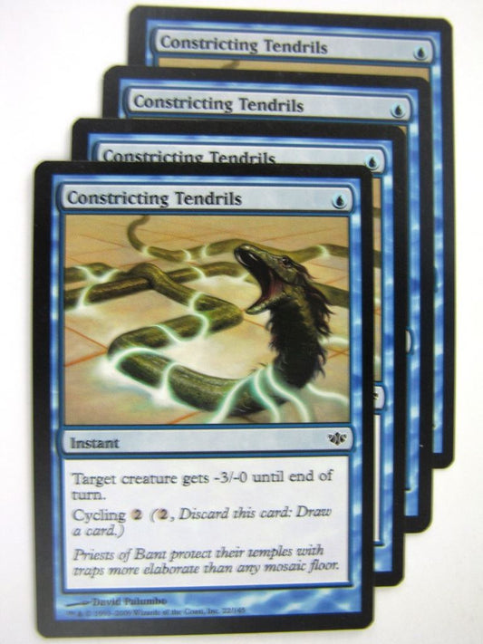 MTG Magic Played Cards: CONSTRICTING TENDRILS x4 # 8A62