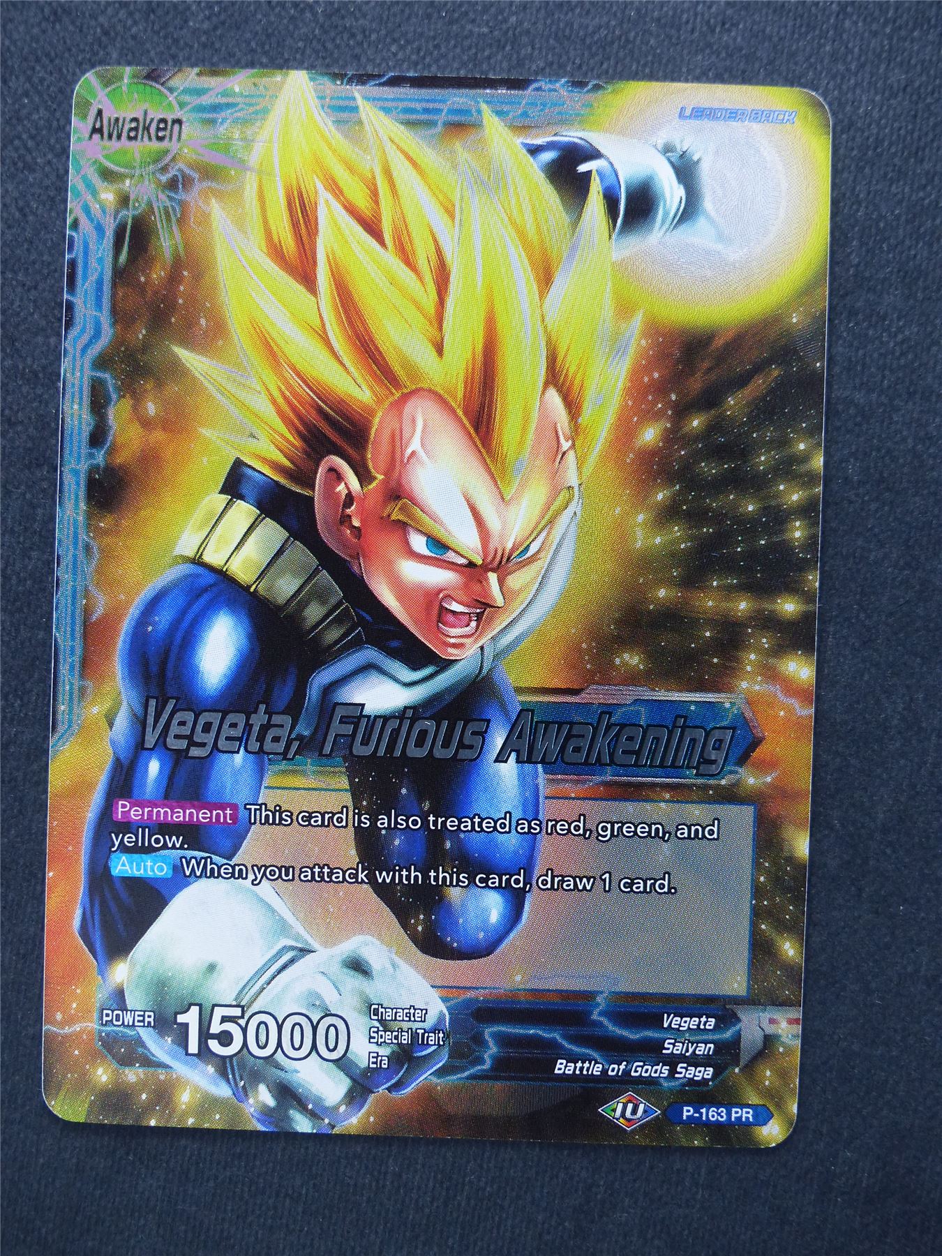 Vegeta Furious Awakening - Dragon Ball Super Cards #XR