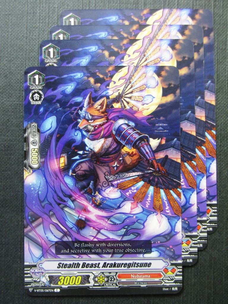 Stealth Beast Arakuregitsune x4 - V-BT05 - Vanguard Cards #CJ