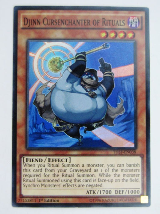 Yugioh Played Cards: DJINN CURSENCHANTER OF RITUALS THSF SUPER RARE # 29H13