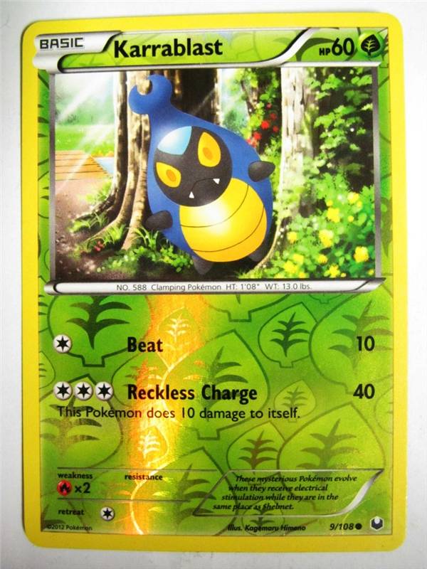 POKEMON CCG - KARRABLAST 9/108 REV HOLO **Mel**