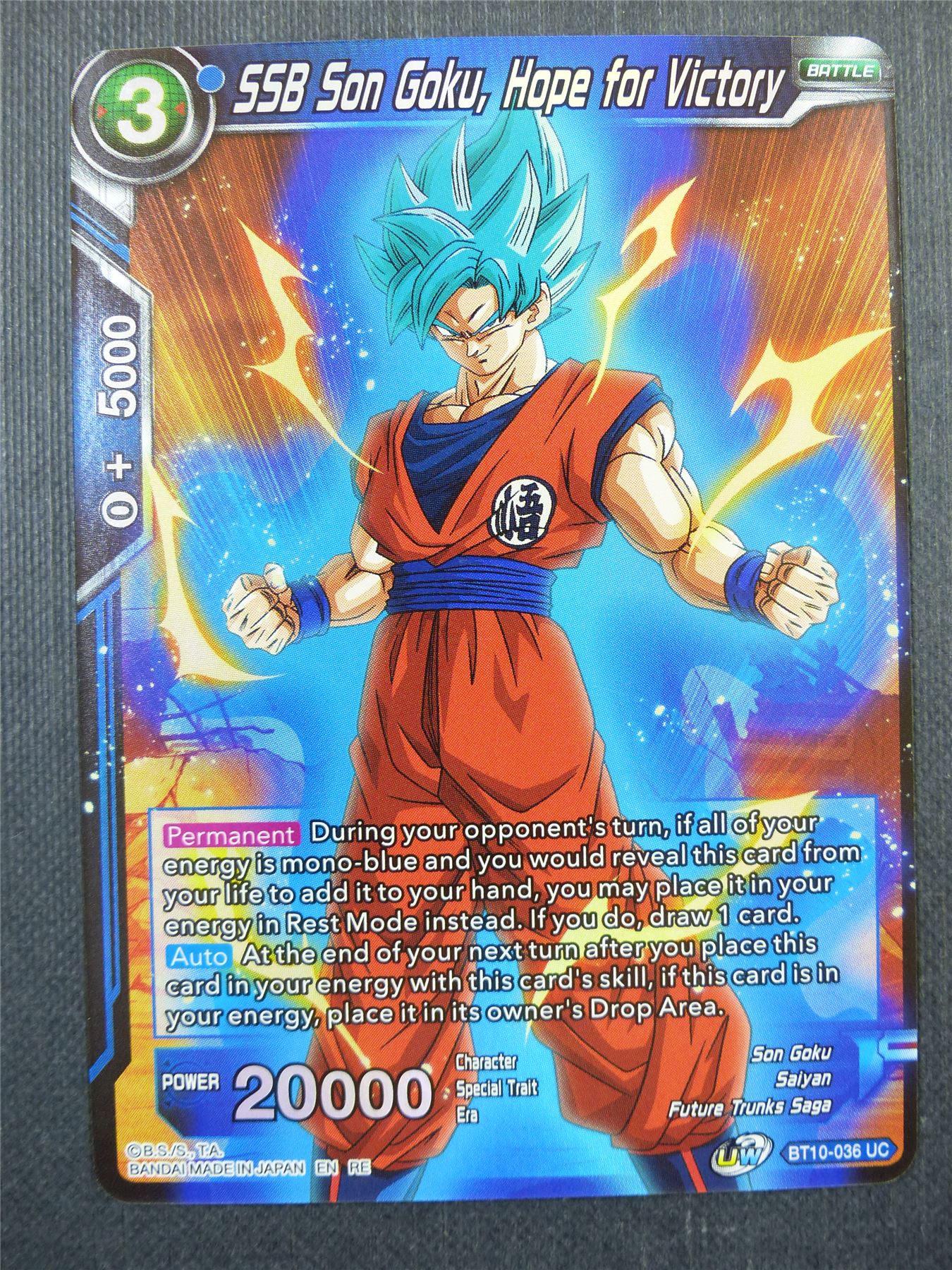 SSB Son Goku Hope for Victory Foil - Dragon Ball Super Card #49A