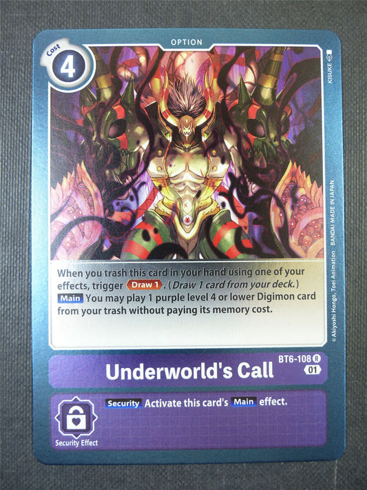 Underworld's Call BT6-108 R - Digimon Card #203