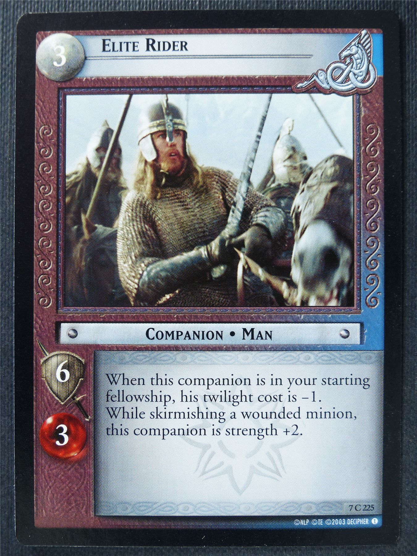 Elite Rider 7 C 225 - LotR Card #3HH