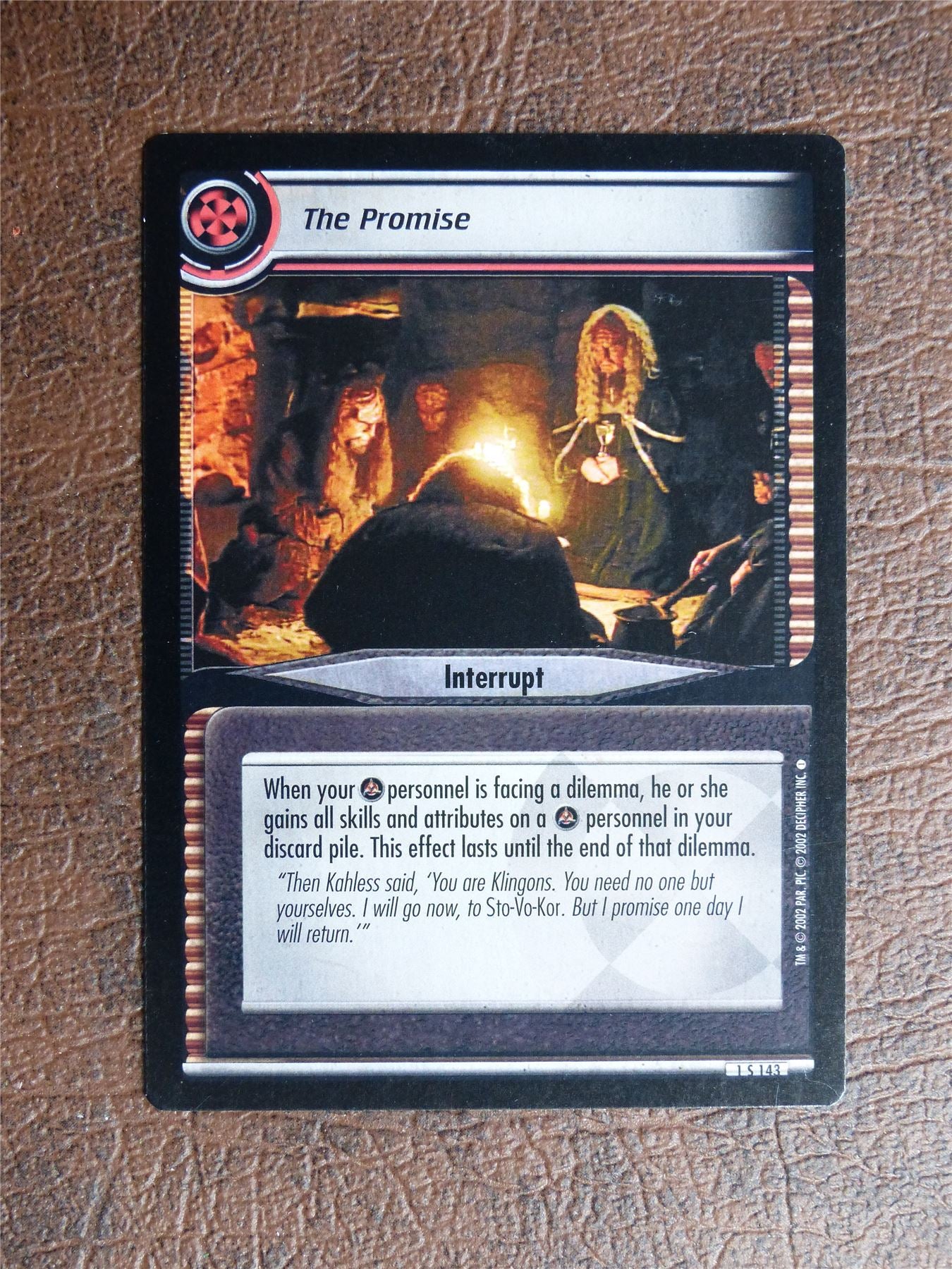 The Promise - Star Trek CCG TCG Card #WN