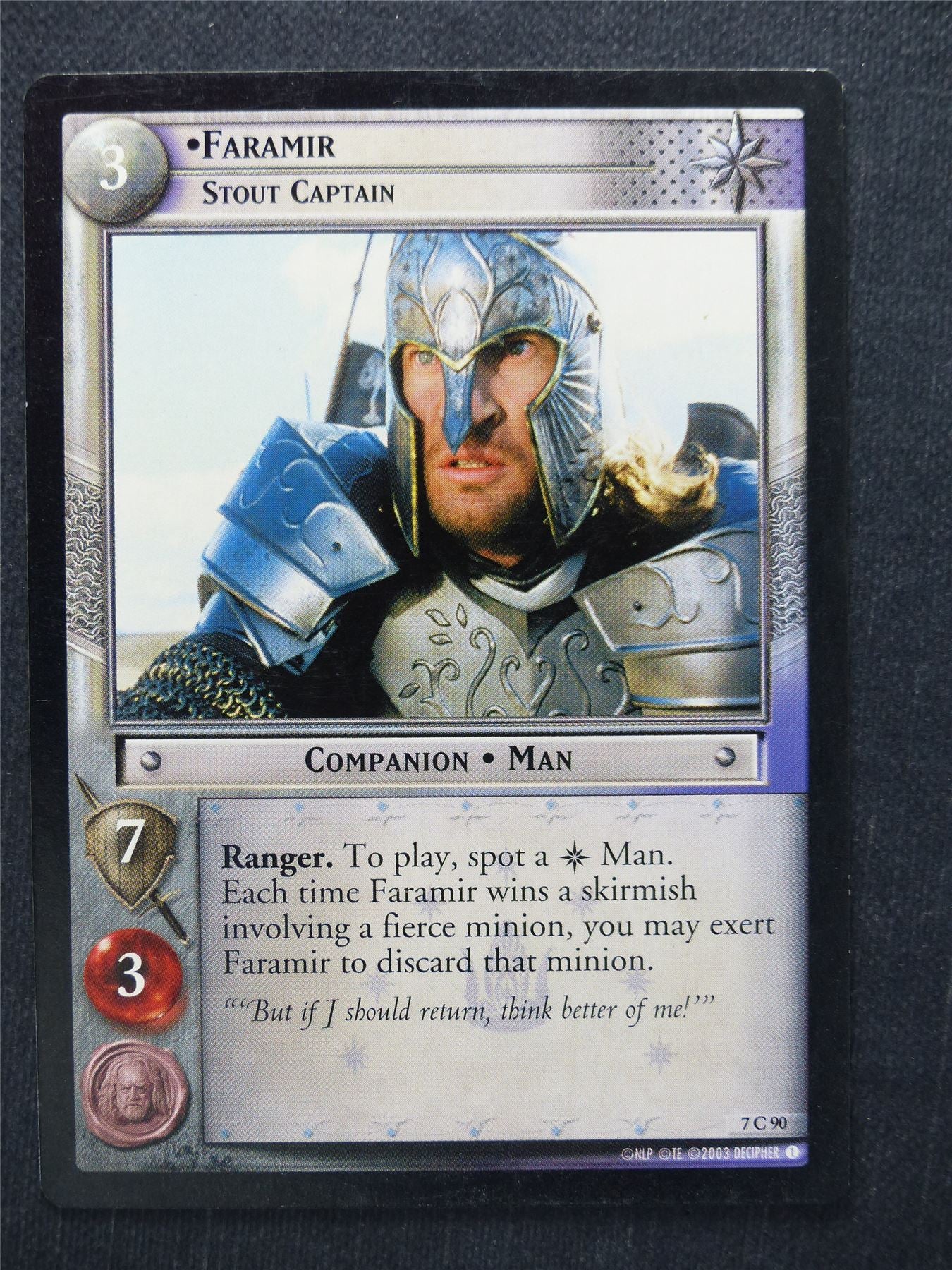 Faramir 7 C 90 - LotR Cards #PG