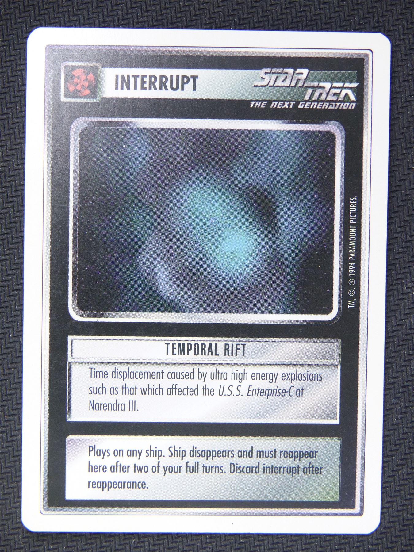 Interrupt Temporal Rift - Star Trek Next Gen Card #4QK