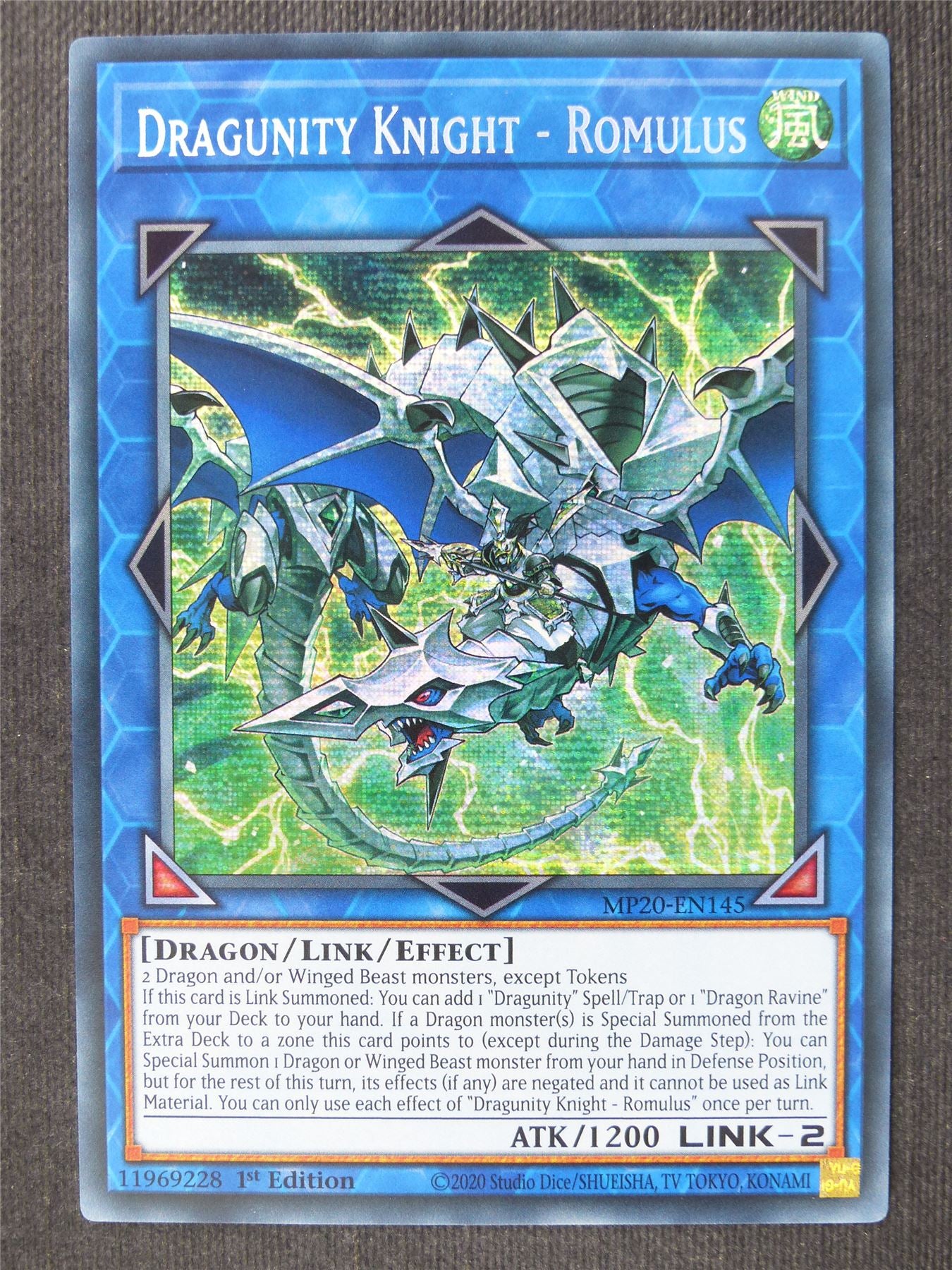 Dragunity Knight - Romulus MP20 Secret Rare - 1st ed - Yugioh Cards #266