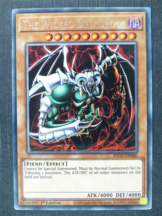 The Wicked Dreadroot KICO Rare - 1st ed Yugioh Cards #35E