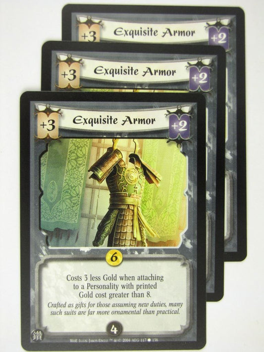 Vintage L5R Cards: EXQUISITE ARMOR x3 # 17A27