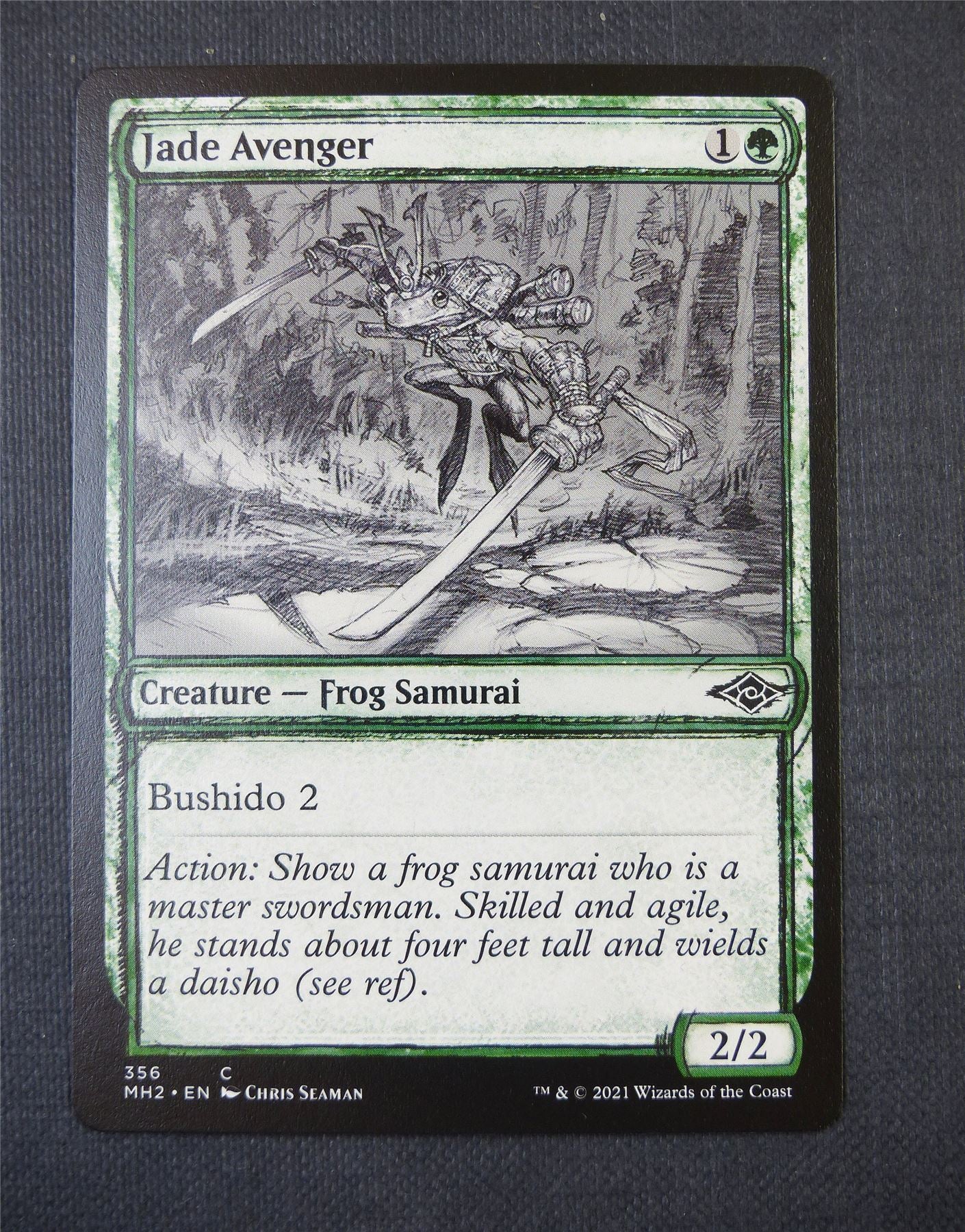Jade Avenger Sketch - Mtg Card #4YB