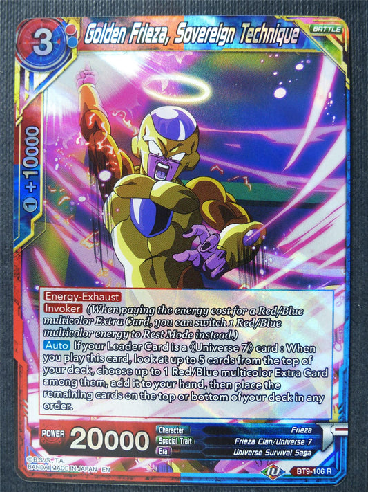 Golden Frieza Sovereign Technique BT9 R - Dragon Ball Super Card #31Y