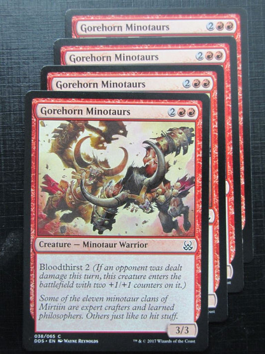 MTG Magic Cards: GOREHORN MINOTUARS duel deck x4 # 29H25