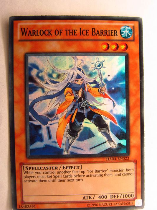 WARLOCK OF THE ICE BARRIER HA04 Yugioh Card