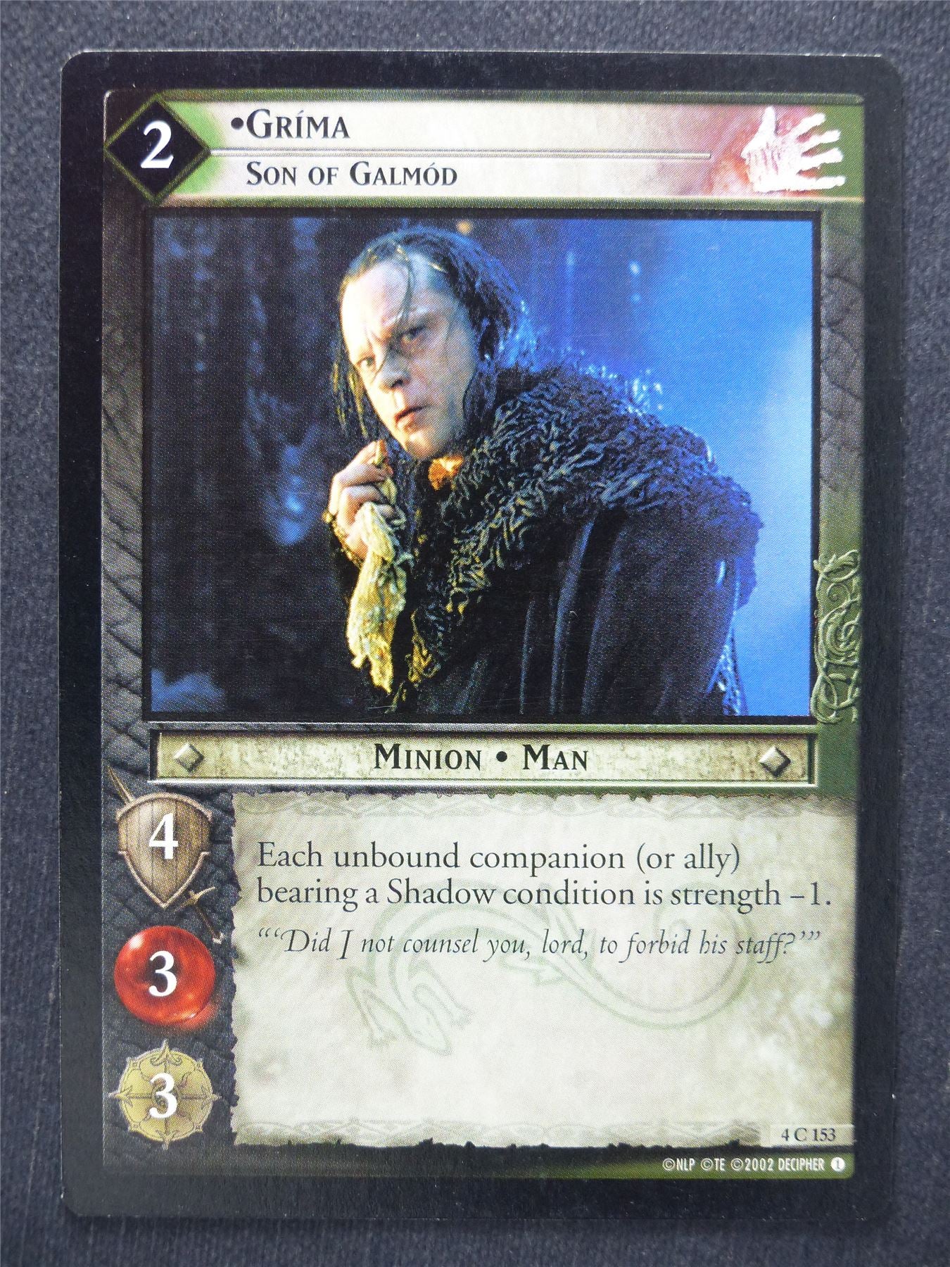 Grima 4 C 153 - LotR Cards #S2