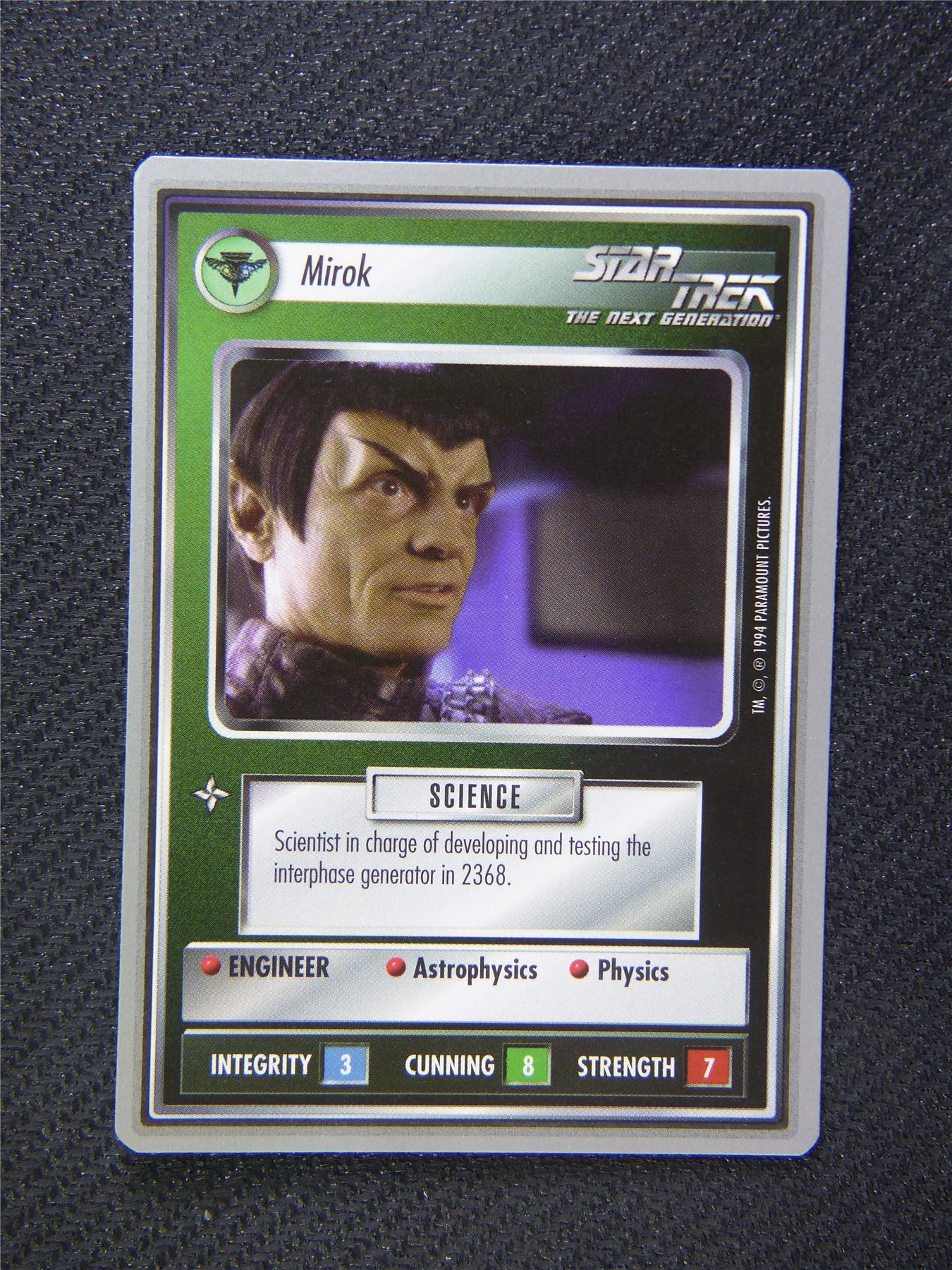 Mirok - Star Trek Silver Border Card Decipher #2BQ