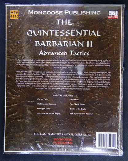 The Quintessential Barbarian 2 - Advanced Tactics Book Ten - D20 System - Roleplay - RPG #15T
