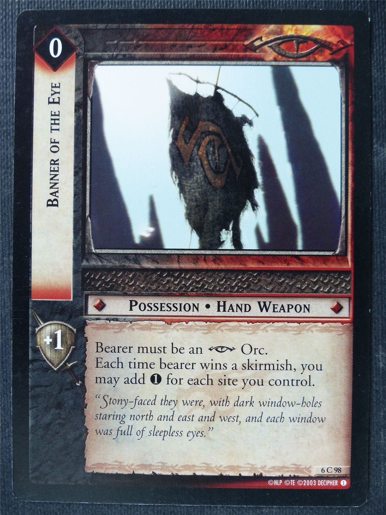 Banner of the Eye 6 C 98 - LotR Card #47V