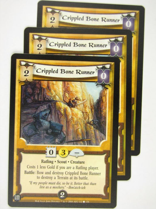 Vintage L5R Cards: CRIPPLED BONE RUNNER x3 # 16J52