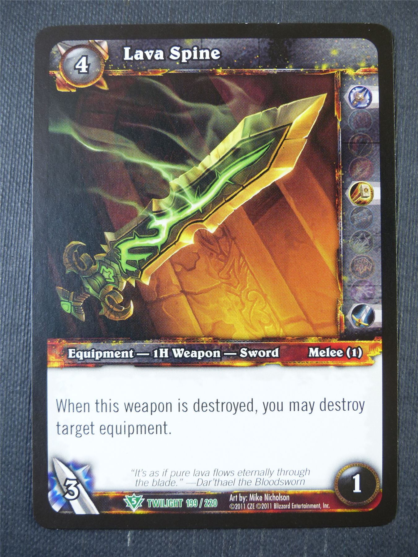 Lava Spine 199/220 - WoW Card #158