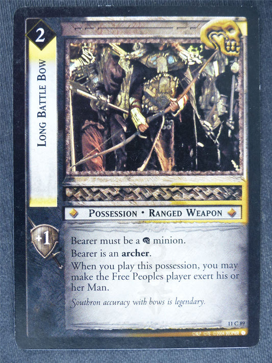 Long Battle Bow 11 C 89 - played - LotR Cards #V9