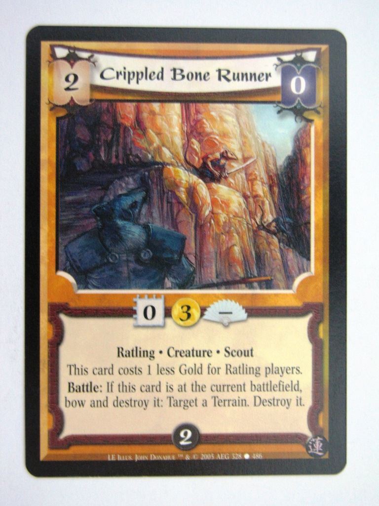 Vintage L5R Cards: CRIPPLED BONE RUNNER # 27H29