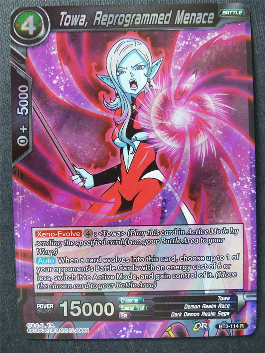 Towa Reprogrammed Menace R played - Dragon Ball Super Cards #JS