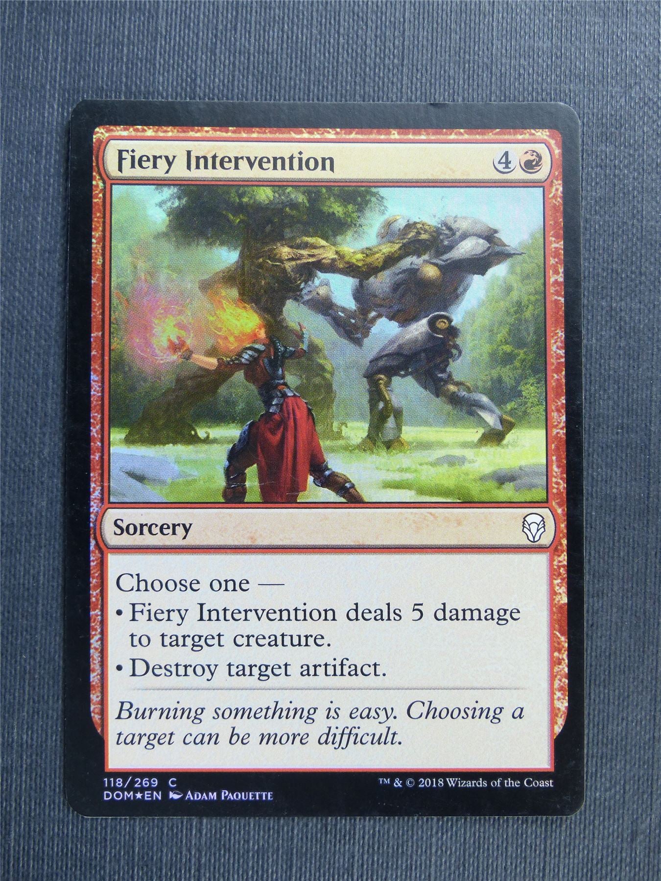 Fiery Intervention Foil - Mtg Magic Cards #475