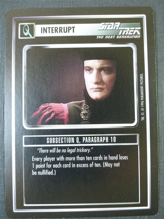 Subsection Q Paragraph 10 - NG - Star Trek Card #673