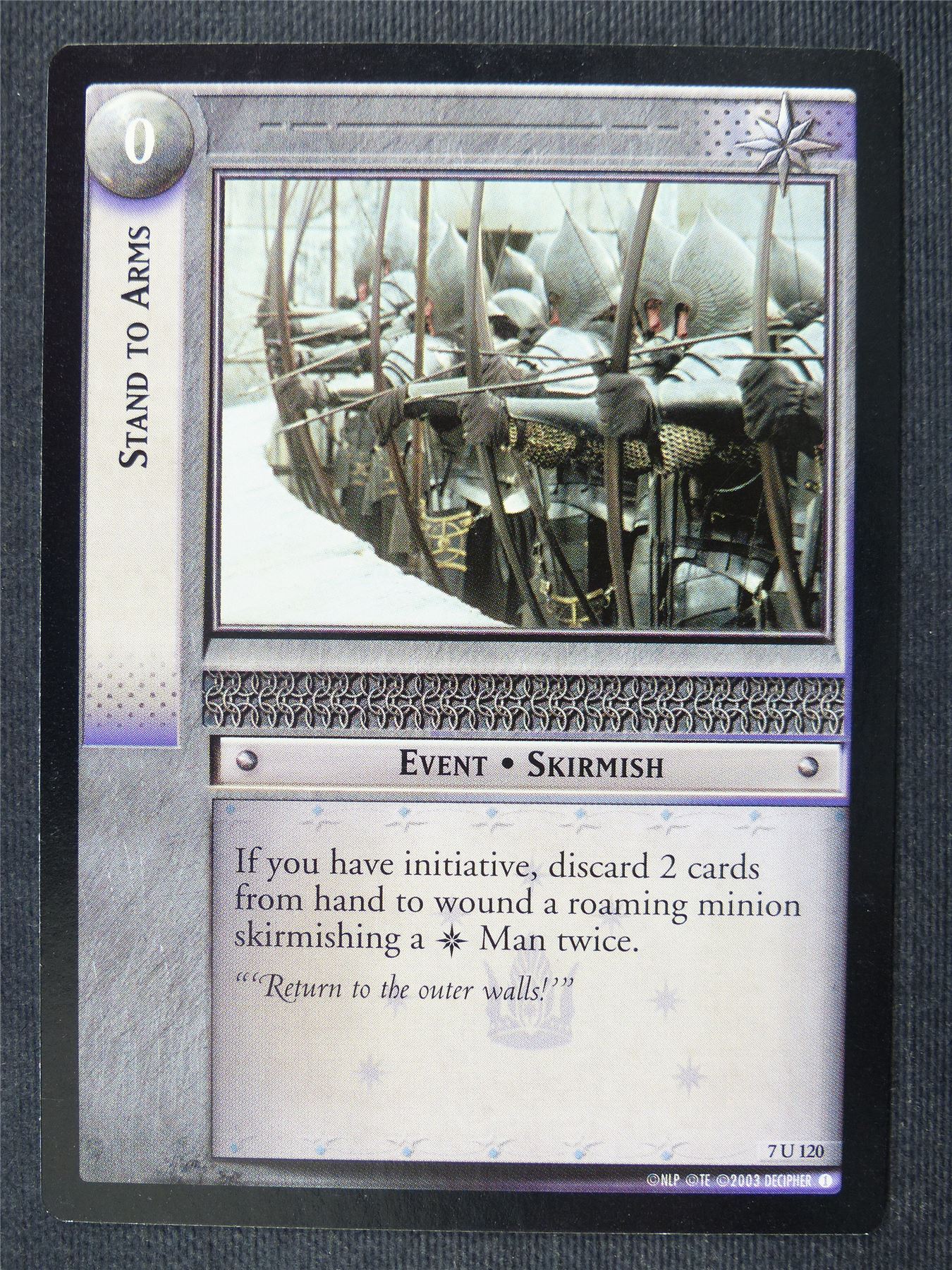 Stand To Arms 7 U 120 - LotR Cards #3IP